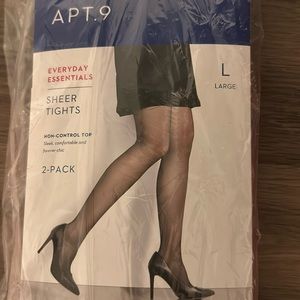 Apt 9 sheer tights 2pack, size L